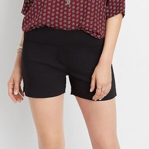 Maurices High Waist Black Bengaline Pull On 3.5" Shorts